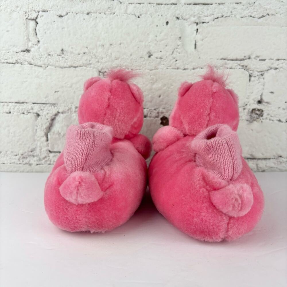 Vintage Care Bear Love A Lot Kid Slippers L - Picture 3 of 5
